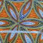 Preview: ORANGE FLOWERS Afrikanischer Wax Print Stoff